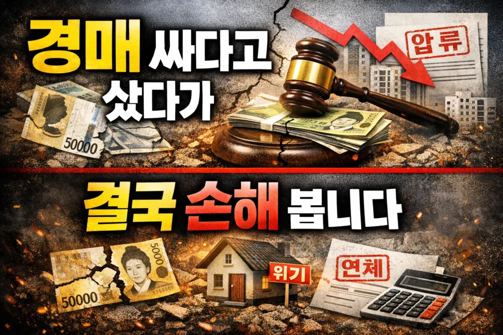 경매 싸다고 샀다가 결국 손해 봅니다