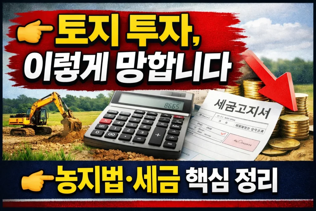 토지 투자 이렇게 망합니다 농지법 세금 핵심 정리
