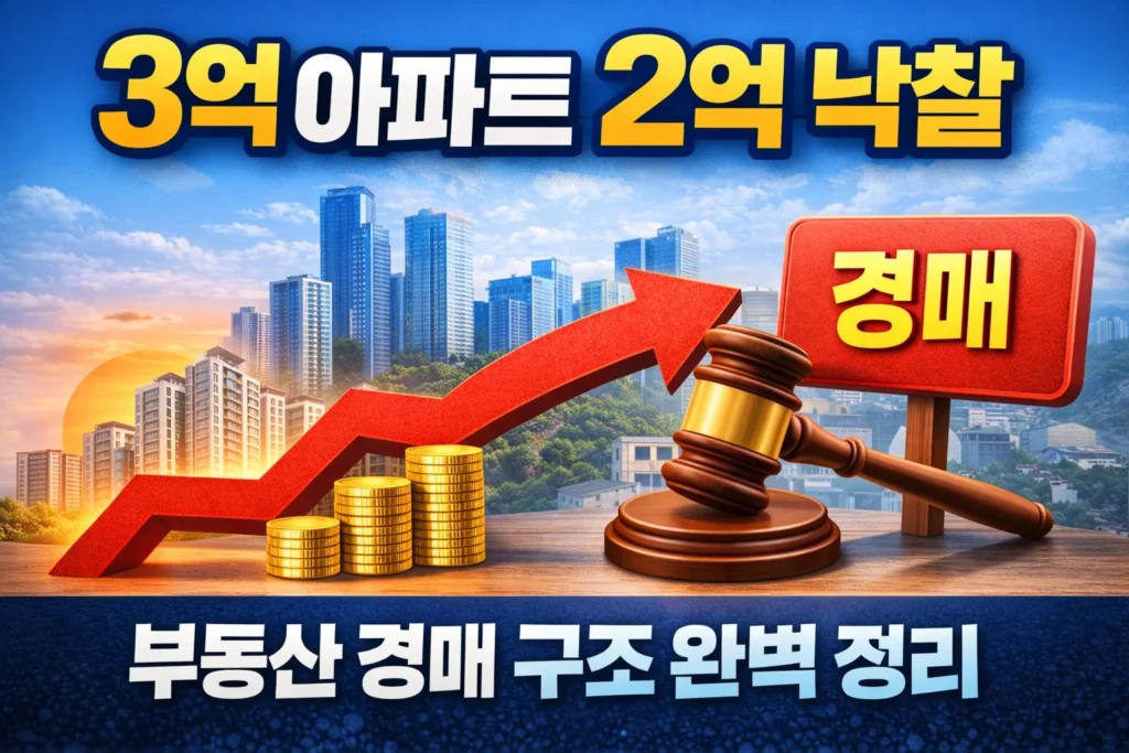 부동산 경매 구조 완벽 정리-3억 아파트 2억 낙찰