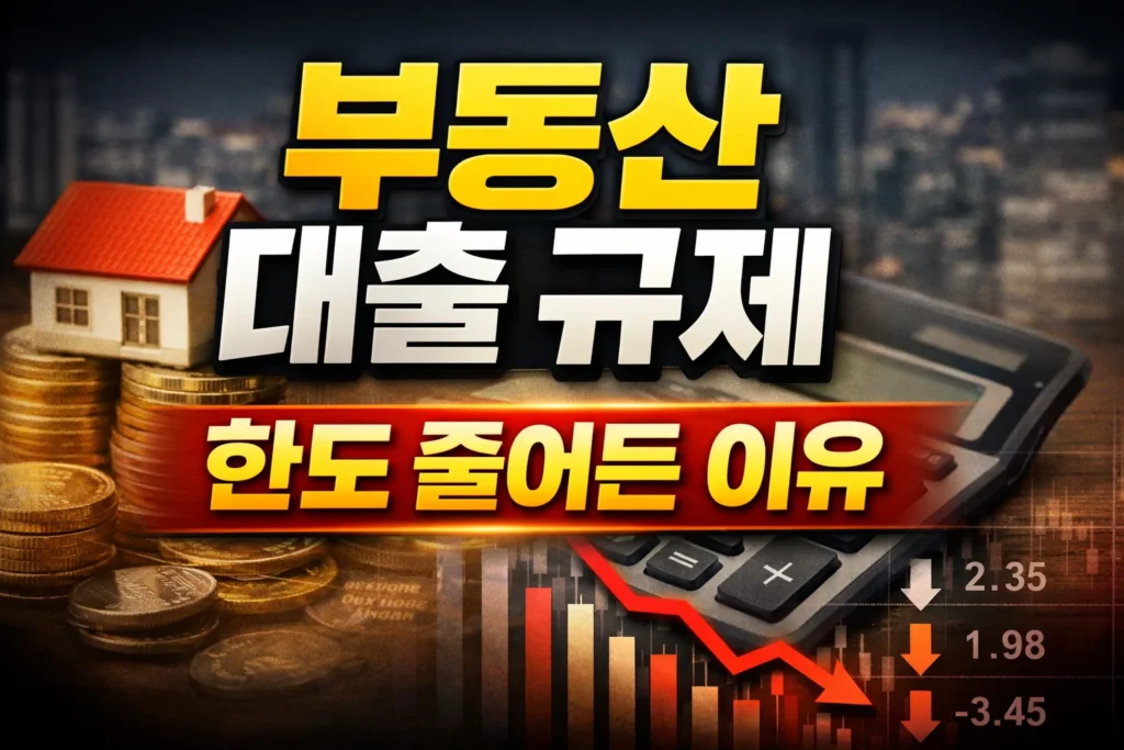 부동산 대출 규제 한도 줄어든 이유 설명
