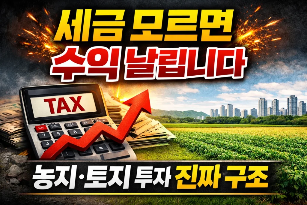 세금 모르면 수익 날립니다 농지·토지 투자 진짜 구조 설명