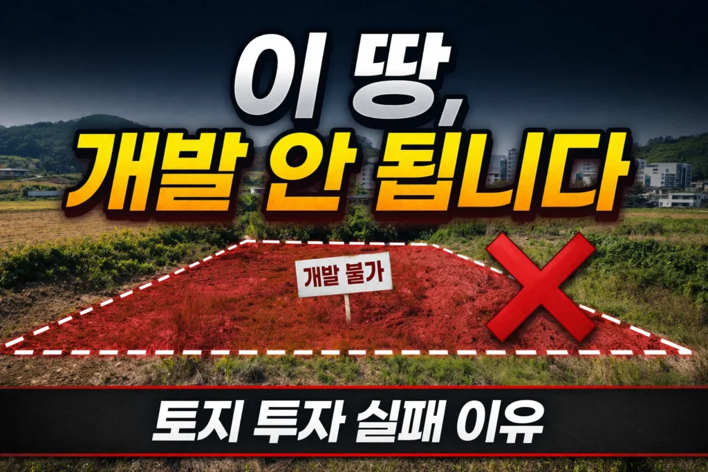 이 땅, 개발 안 됩니다. 토지 투자 실패 이유 설명