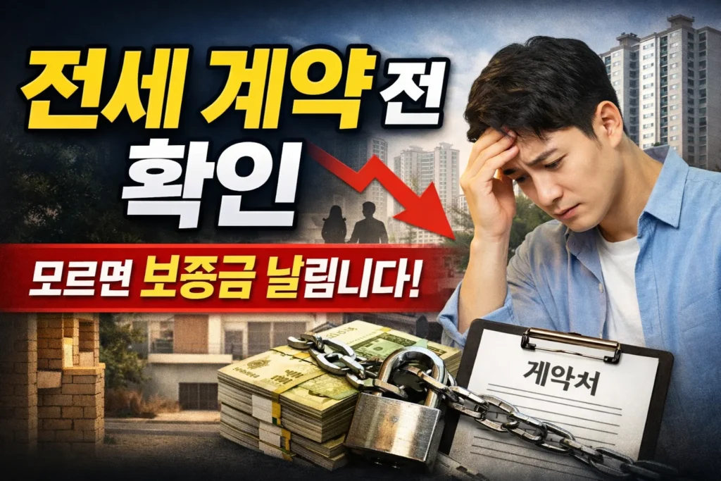 전세 계약 전 확인 모르면 보증금 날립니다 설명