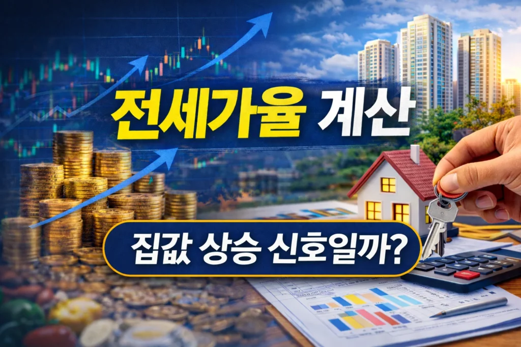 전세가율 계산 집값 상승 신호일까 설명