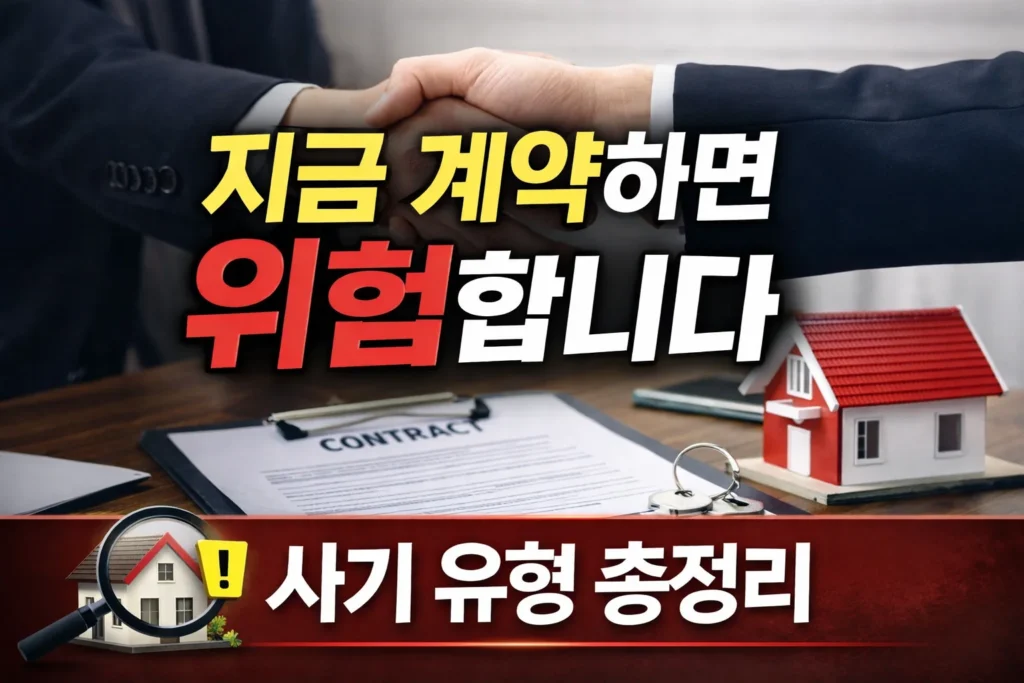 지금 계약하면 위험합니다 사기 유형 총정리 설명