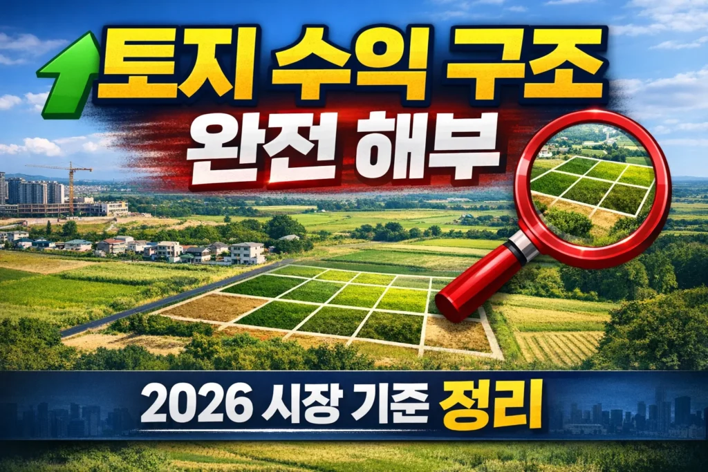 토지 수익 구조 완전 해부 2026 시장 기준 정리 설명