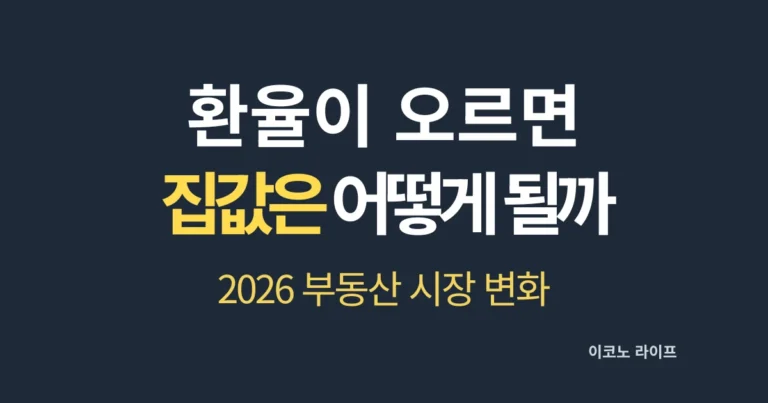 환율이 오르면 집값은 어떻게 될까 설명