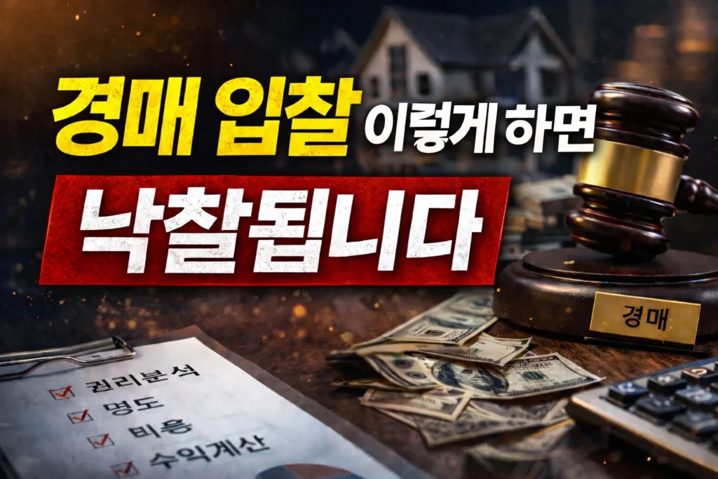 경매 입찰 이렇게 하면 낙찰됩니다