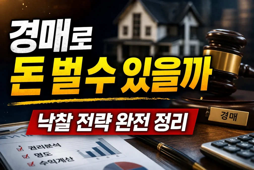 경매로 돈 벌 수 있을까? 낙찰 전략 완전 정리 설명