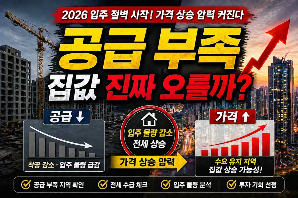 공급 부족 집값 진짜 오를까? 설명