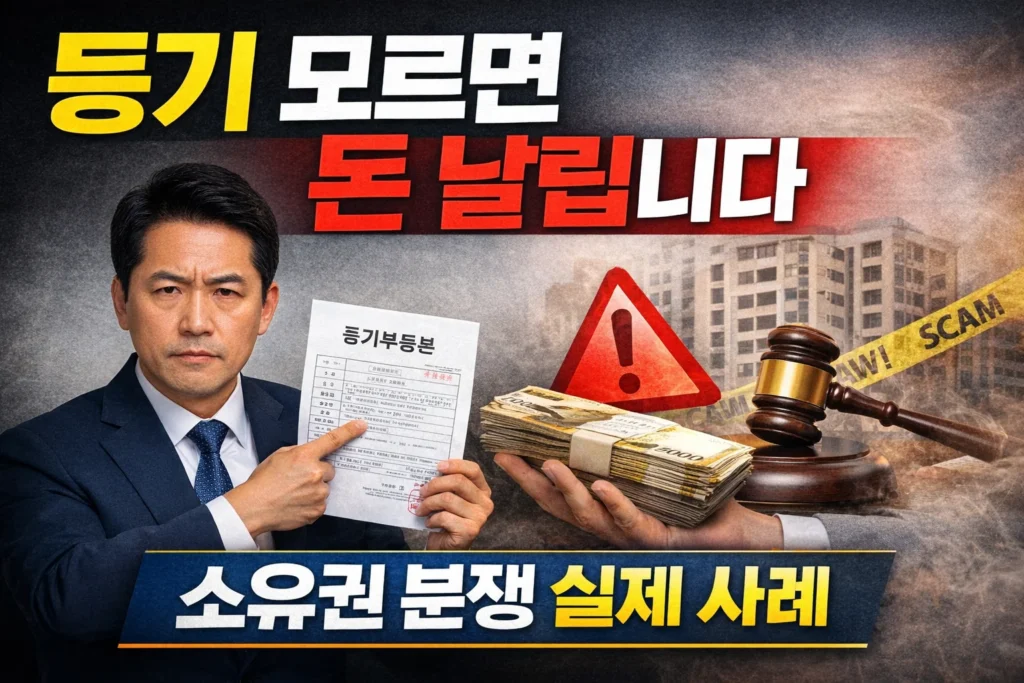 등기 모르면 돈 날립니다_소유권 분쟁 실제 사례 설명