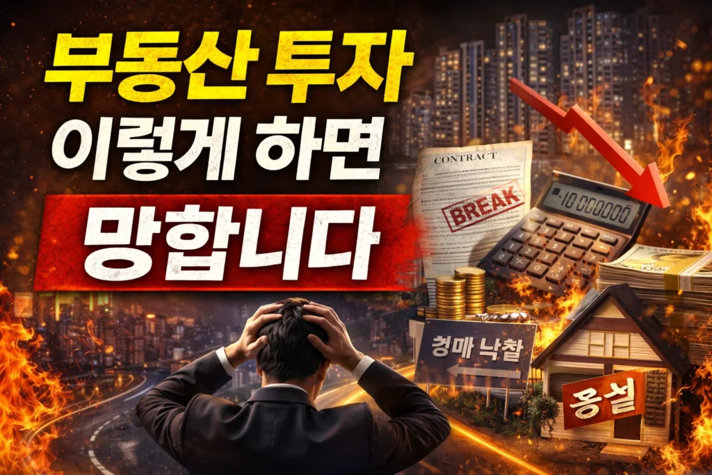 부동산 투자 이렇게 하면 망합니다 설명