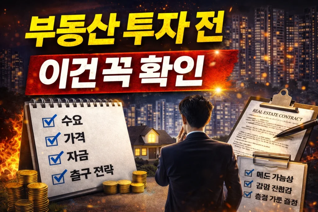부동산 투자 전 이건 꼭 확인 설명