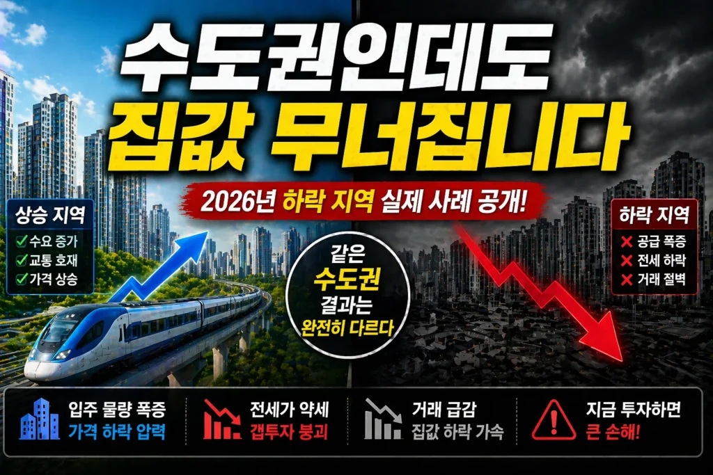 수도권인데도 집값 무너집니다 설명