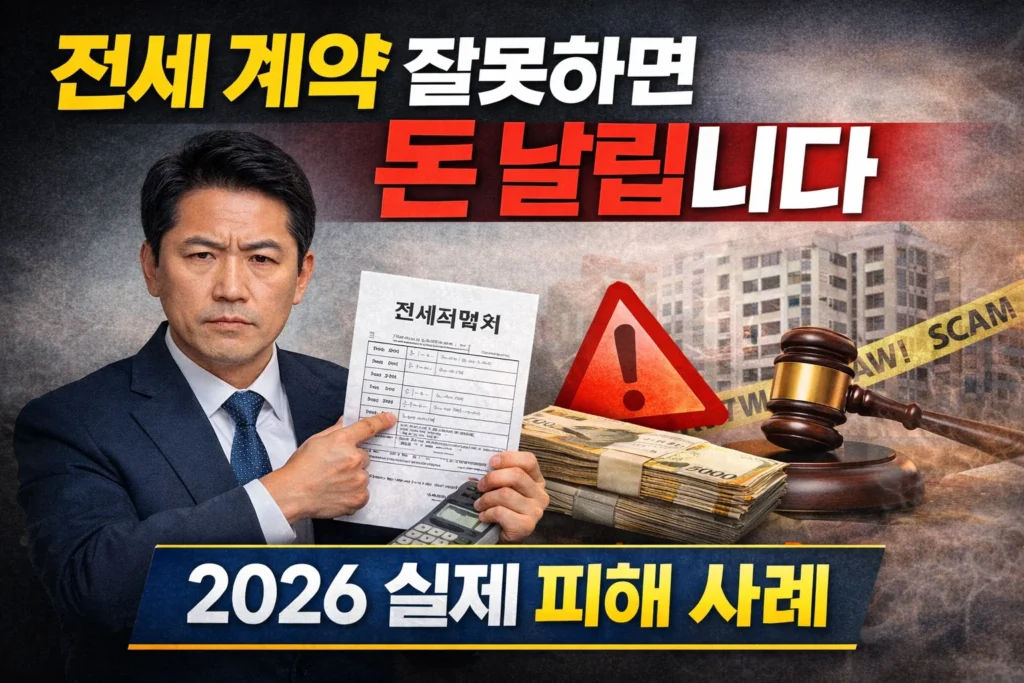 전세 계약 잘못하면 돈 날립니다 2026 실제 피해 사례 설명