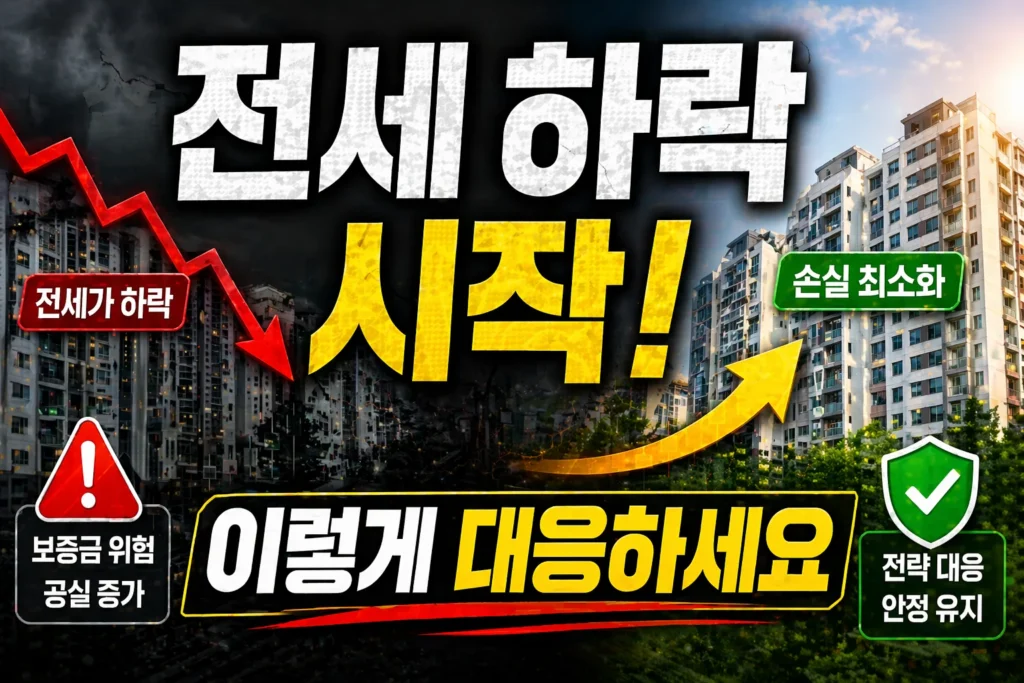 전세 하락 시작 이렇게 대응하세요