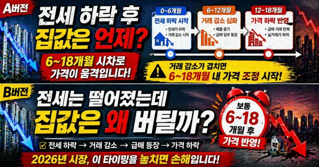전세는 떨어졌는데 집값은 왜 버틸까?