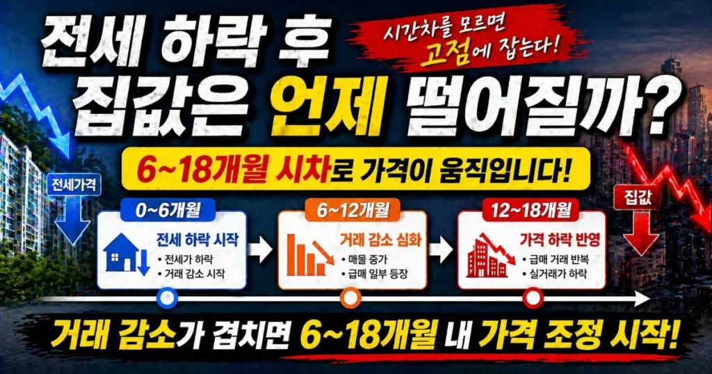 전세 하락 후 집값은 언제 떨어질까?