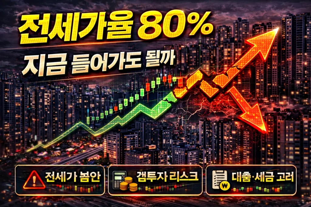 전세가율 80% 지금 들어가도 될까 설명