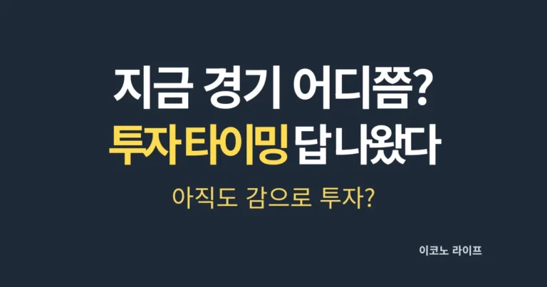지금 경기 어디쯤?_투자 타이밍 답 나왔다 설명