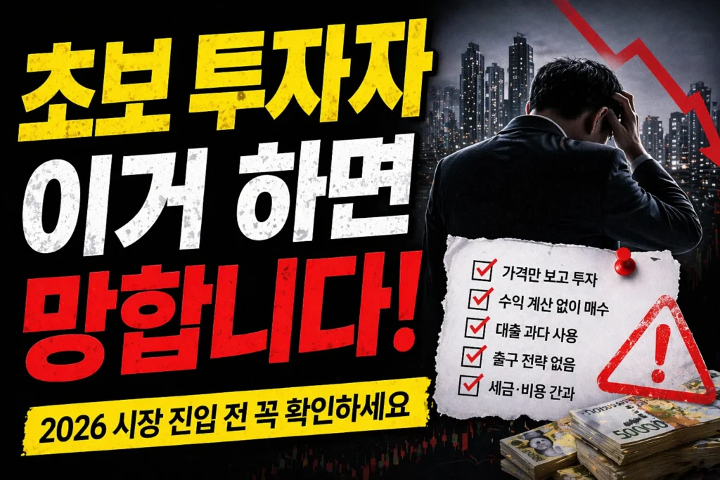 초보 투자자 이거 하면 망합니다 설명