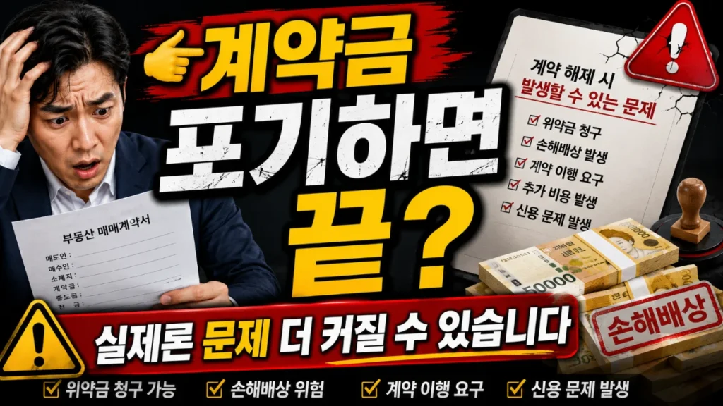 계약금 포기하면 끝, 실제론 문제 더 커질 수 있다