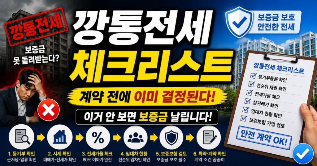 깡통전세 체크 계약 전에 끝난다. 모르면 손해