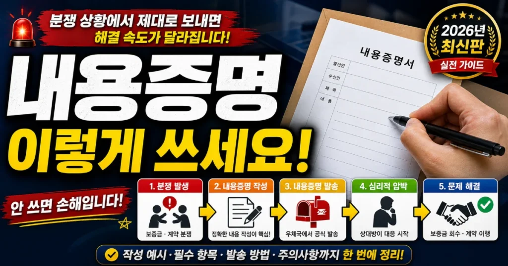 내용증명 이렇게 쓰세요 안 쓰면 손해입니다