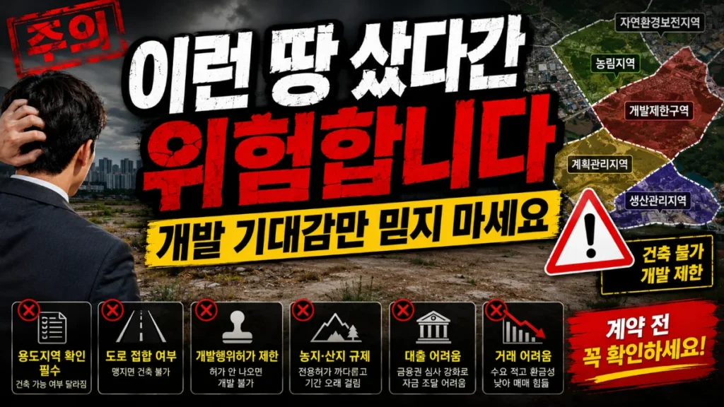 이런 땅 샀다간 위험합니다. 개발 기대감만 믿지 마세요
