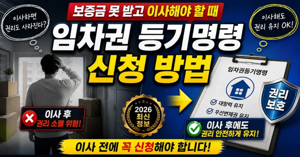 임차권 등기명령 신청 방법 설명