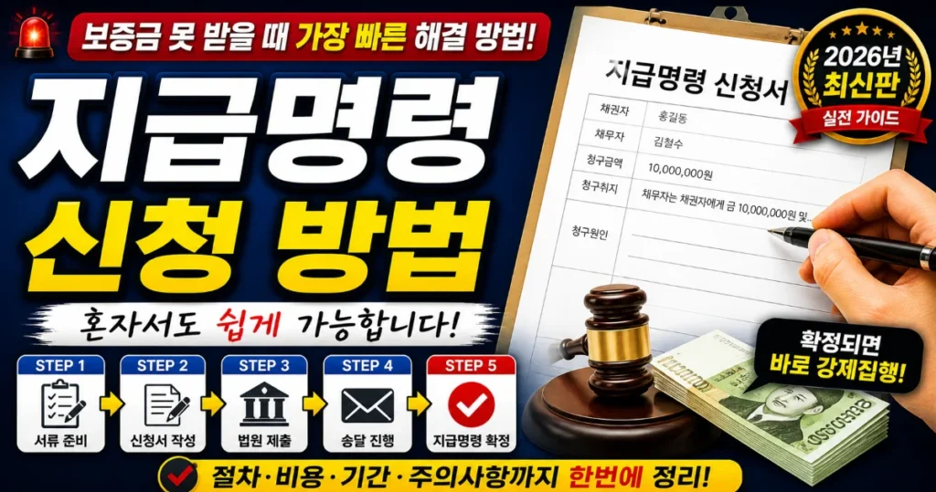 지금 명령 신청 방법 혼자서도 가능합니다