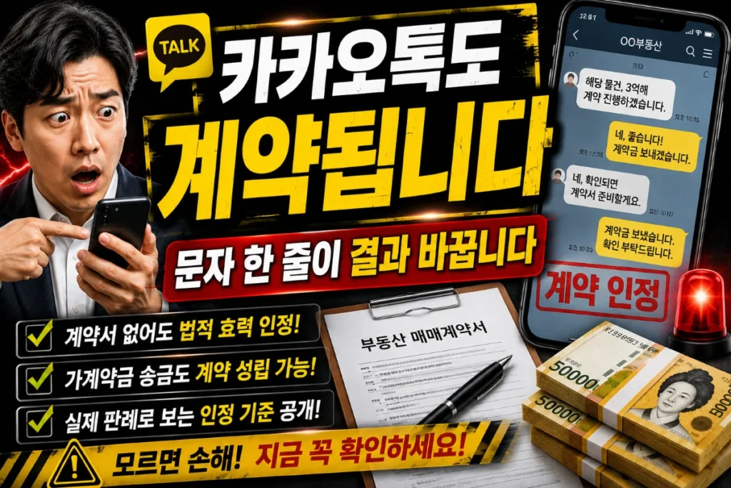 카카오톡도 계약됩니다. 문자 한 줄이 결과 바꿉니다