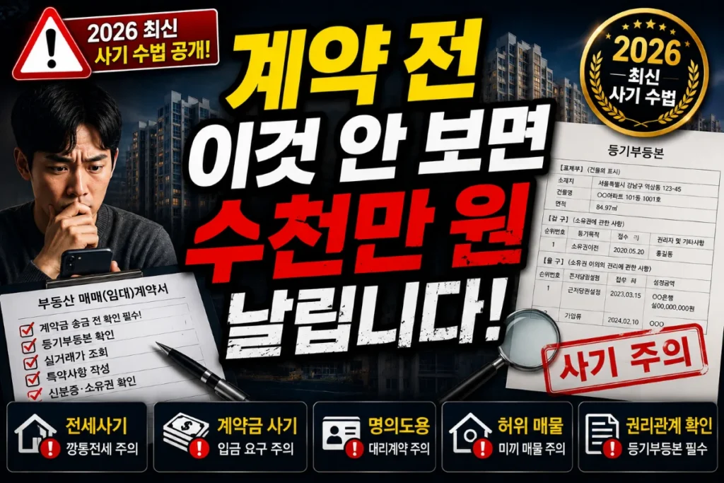 계약 전 확인 안하면 수천만 원 날립니다