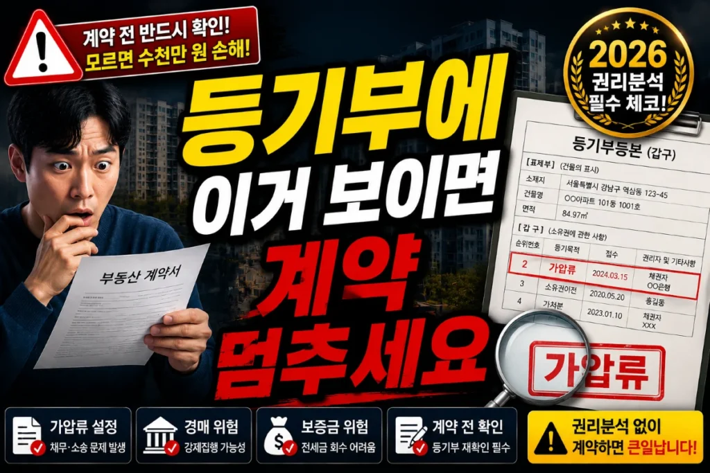 등기부에 이거 보이면 계약 멈추세요