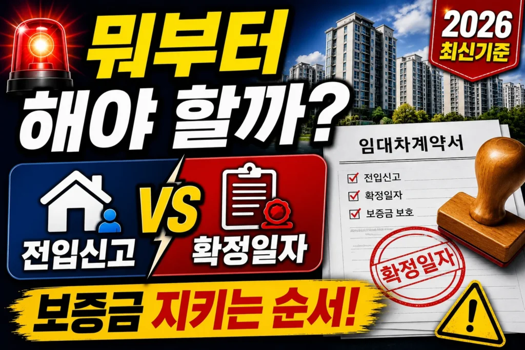 뭐부터 해야 할까? 전입신고 vs 확정일자 보증금 지키는 순서