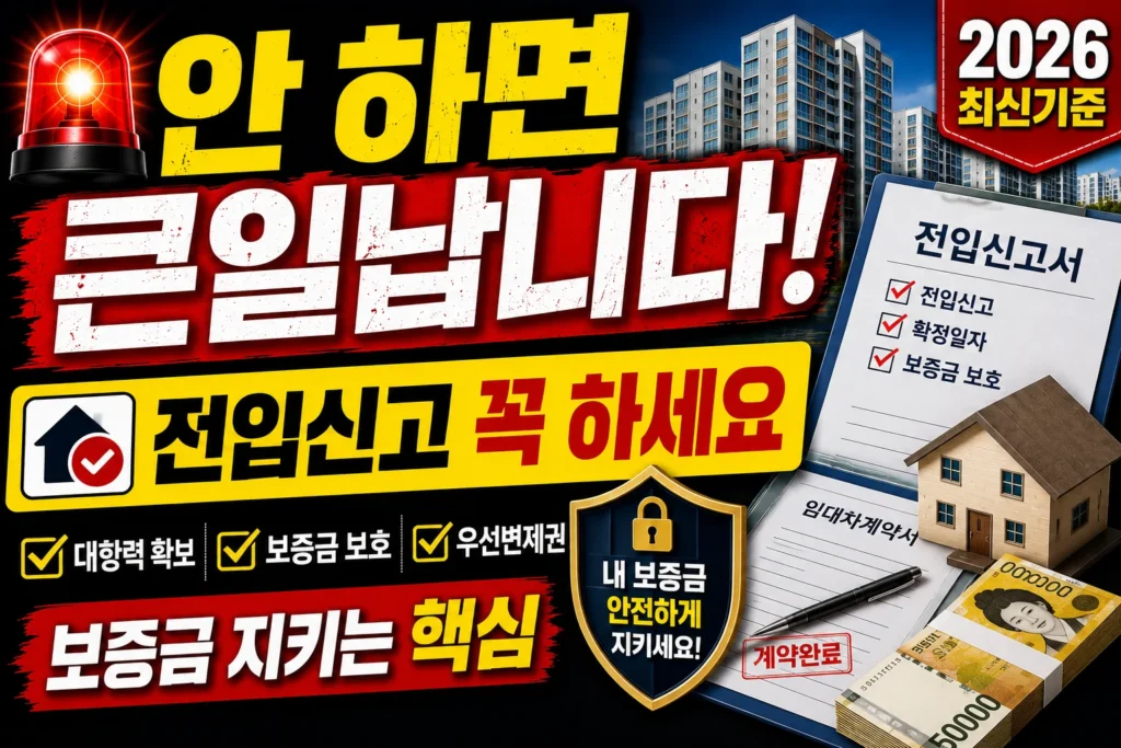 안 하면 큰일 납니다! 전입신고 꼭 하세요