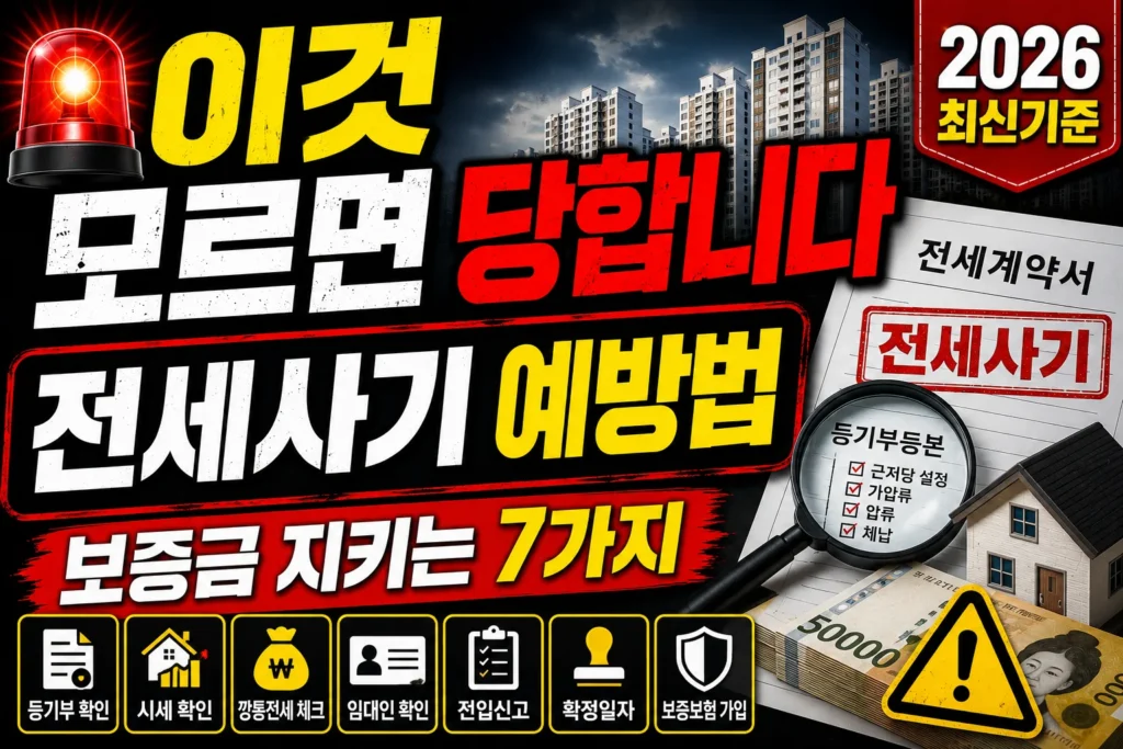 이것 모르면 당합니다. 전세사기 예방법, 보증금 지키는 7가지