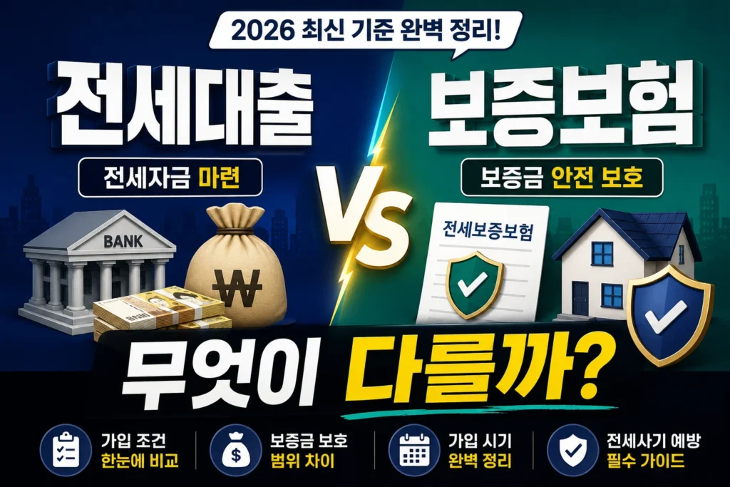 전세대출 vs 전세보증보험, 무엇이 다를까?