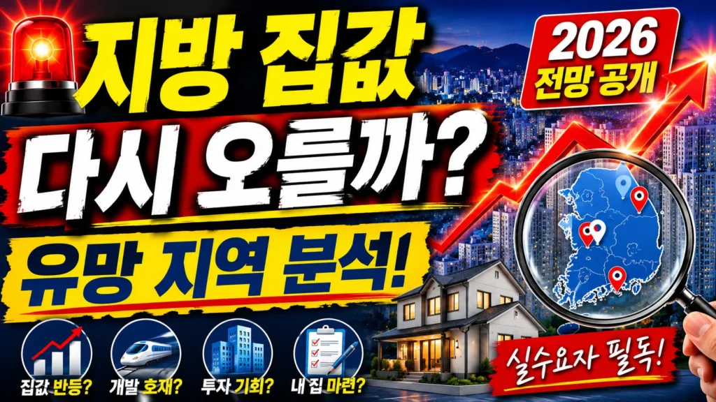 지방 집값 다시 오를까? 유망 지역 분석