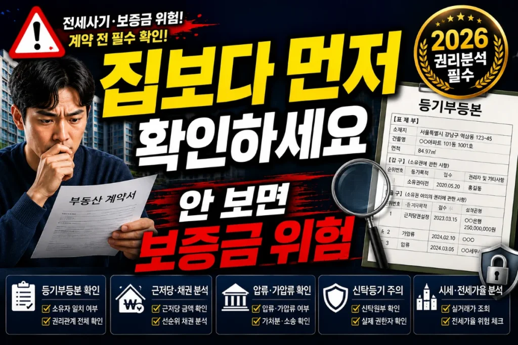 집보다 먼저 확인하세요. 안 보면 보증금 위험