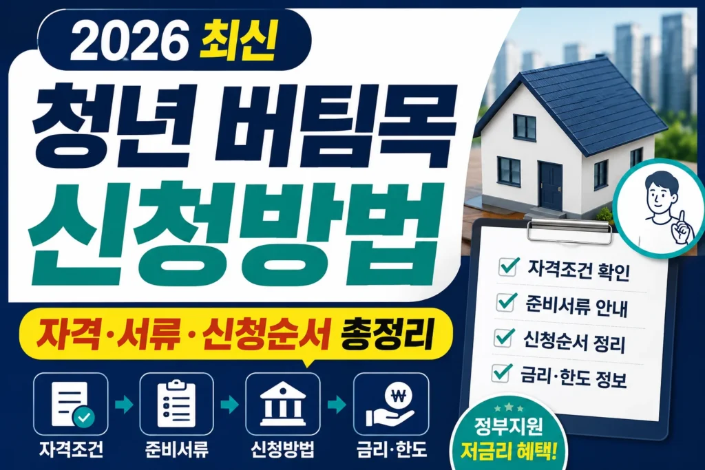 청년 버팀목 신청방법 자격·서류·신청순서 총정리