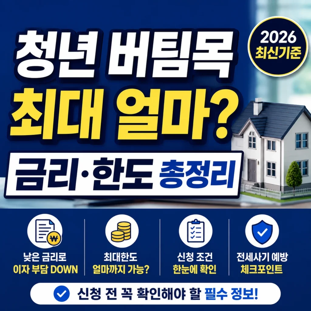 청년 버팀목 최대 얼마? 금리 한도 총정리
