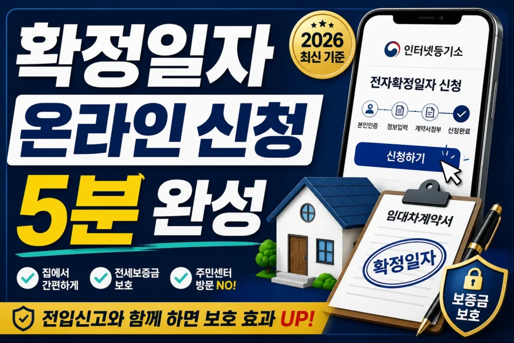 확정일자 온라인 신청 5분 완성