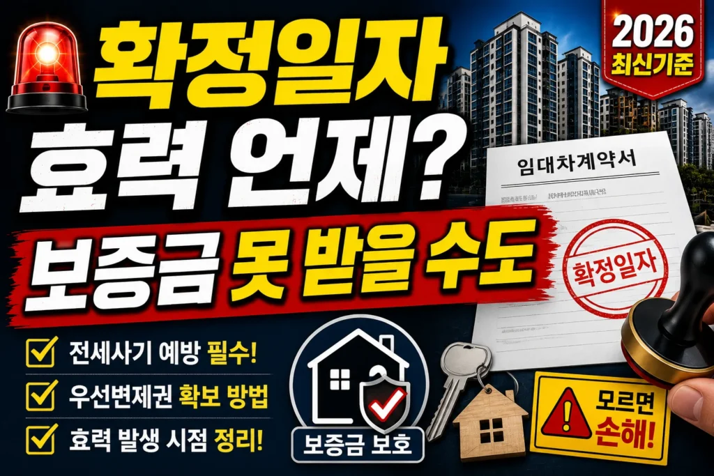 확정일자 효력 언제? 보증금 못 받을수도