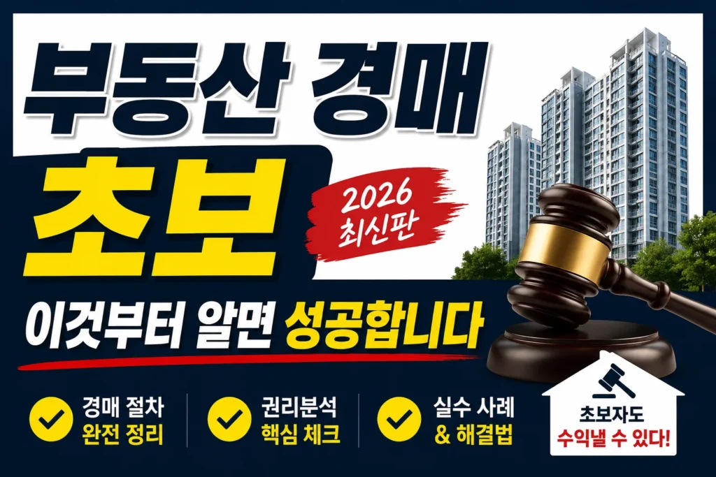 부동산 경매 초보, 이것부터 알면 성공합니다