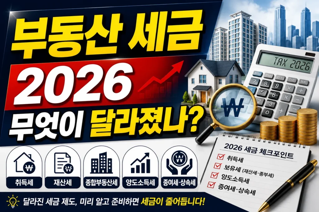 부동산 세금 2026 무엇이 달라졌나?
