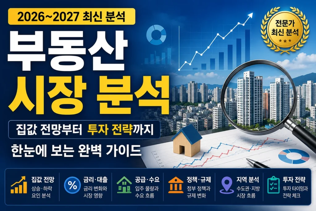 부동산 시장 분석, 집값 전망부터 투자 전략까지 한눈에 보는 완벽 가이드