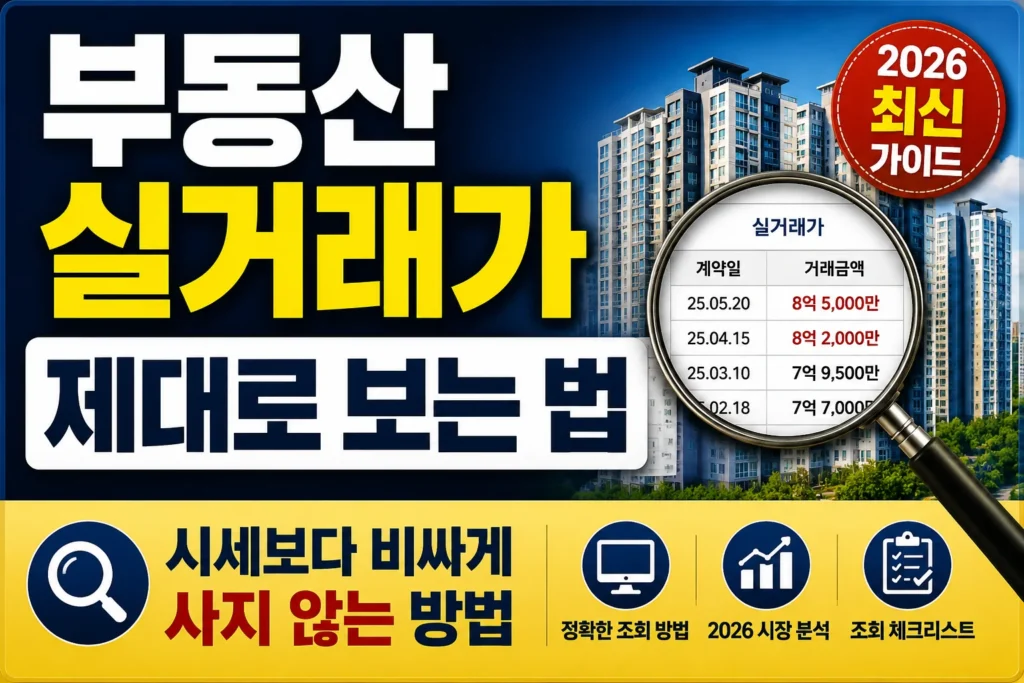 부동산 실거래가 제대로 보는 법, 시세보다 비싸게 사지 않는 방법