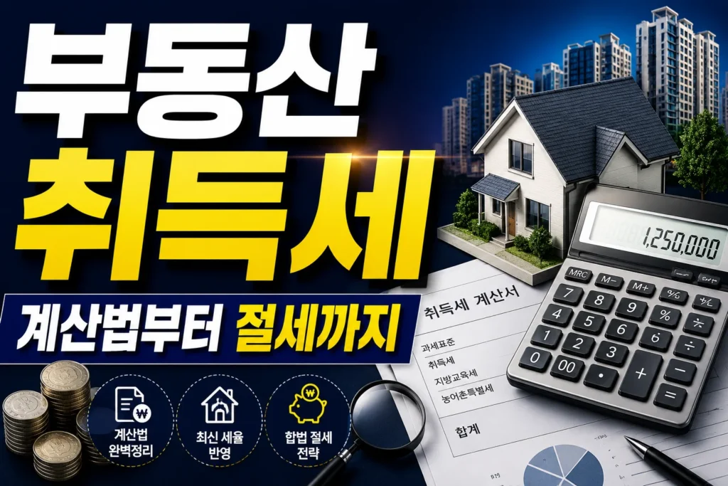 부동산 취득세 계산법부터 절세까지