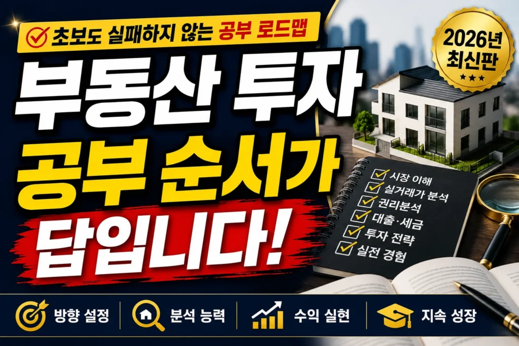 부동산 투자 공부 순서가 답입니다!